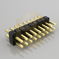 Connecteur de têtes de bornes verticales mâles pour PCB, double rangée, en nylon et laiton, pas de 1 mm, 2x3P, 180 degrés, PZ100-2-3-Z-1.0mm