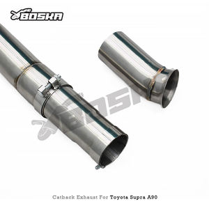 Tubo de Escape Automotriz de 1.5MM para Toyota <span class=keywords><strong>Supra</strong></span> GR A90/A91 MK4/MK5 3.0T 2020-2023, Silenciador Catback Deportivo con Válvulas y Puntas Cromadas - Product Image 2