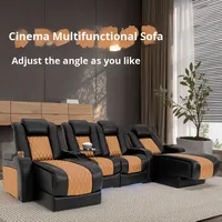 Fauteuil de cinéma multifonctionnel moderne de première classe à double usage, canapé-lit en cuir véritable pour salon et home cinéma