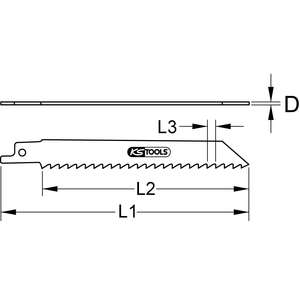 KS TOOLS Lames de scie sabre, 300mm, 2,5mm, lot de 5 - Product Image 2