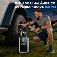 Démarreur de moto portable ODM personnalisé 1000A 10000mAh 12V 6-en-1 avec compresseur d'air 150PSI, gonfleur de pneus et éclairage LED intelligent