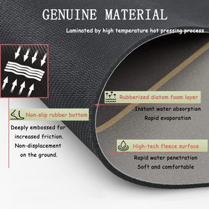 Venta al por mayor de secado rápido logotipo personalizado plegable secado rápido suelo de pies mármol diatomeas absorbente de agua alfombra de baño para Baño - Product Image 2