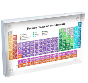 ARTWORLD <span class=keywords><strong>Tableau</strong></span> d'affichage périodique en blocs acryliques avec <span class=keywords><strong>éléments</strong></span> <span class=keywords><strong>chimiques</strong></span> imprimés pour les étudiants Cadeau Artisanat - Product Image 1