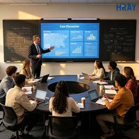 Pizarra Interactiva HRAY de 86 Pulgadas de Ancho con Brillo Uniforme para Aula, Software de Simulación y Experimentación Multitemática, Compatible con OEM y ODM