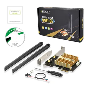 EDUP AX5473MbpsTri-Band 2,4 GHz/5GHz/6GHz WIFI6E PCI-E-Adapter AX210NGW BT5.2 WiFi-Empfänger PCI-E-Netzwerk karte