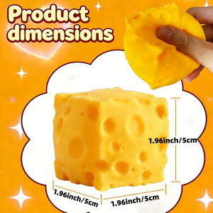 Juguete Blandito de Queso de Ascenso Lento, Bloque de Queso Suave para Apretar, Juguete Antiestrés para Niños y Adultos - Product Image 5