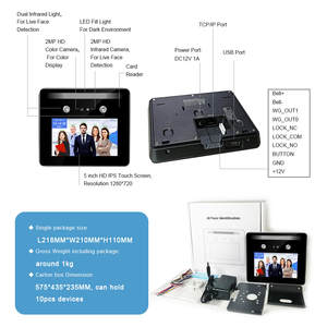 Escáner de Venas de la Palma de la Mano con Reconocimiento Facial, Base <span class=keywords><strong>Web</strong></span>, 4G, WIFI, Máquina Biométrica de Control de Asistencia - Product Image 6