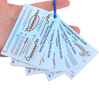Instrucciones para Atar Nudos de Pesca con Mosca, Guía para Principiantes, Tarjeta de Guía de Nudos de Pesca, Anzuelos, Accesorios para Pesca con Señuelos