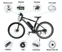Kit de motorisation de vélo électrique avec moteur Hub de 1000W, 29 pouces, moteur arrière avec écran LCD, SW KT