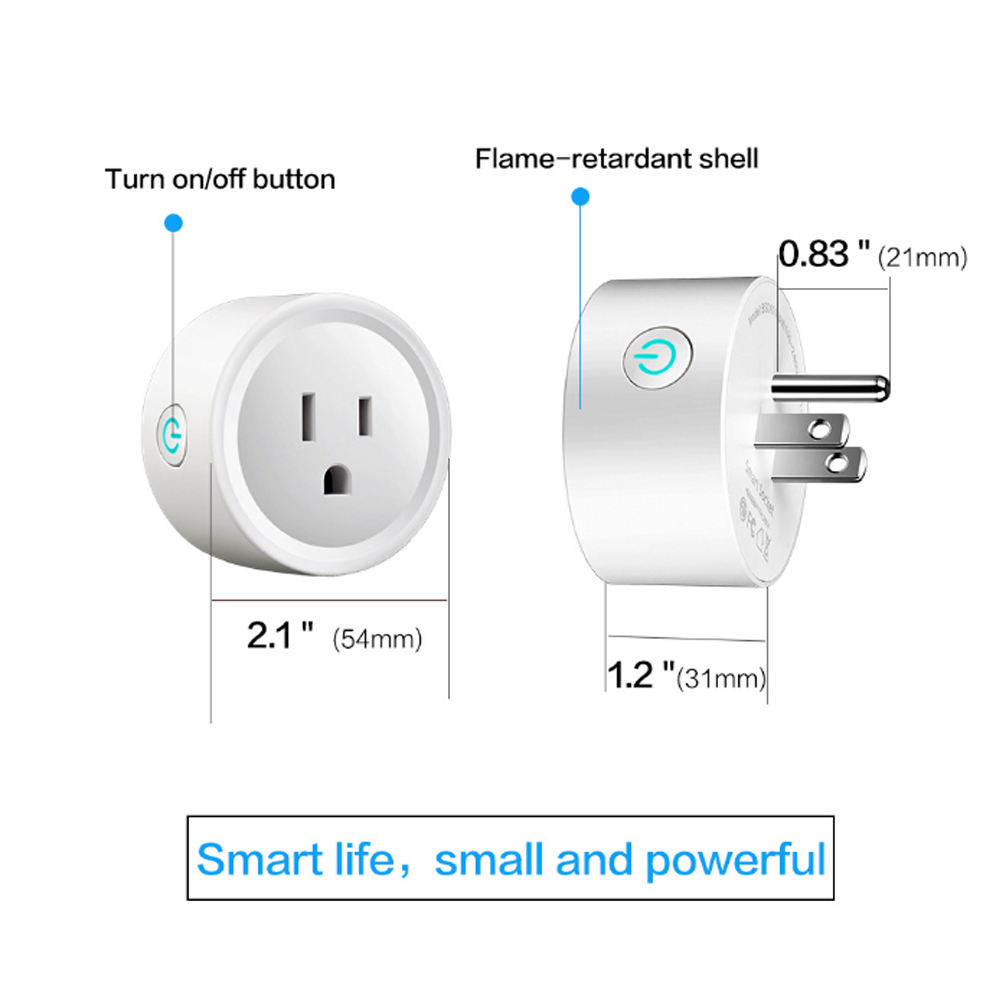 HONPNK01 Factory Direct Sale USA 16A Wifi Smart Plug Outlet Smart Socket Alexa Google Home with CE FCC ETL
