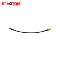 Prix usine MMCX mâle 90 degrés à Angle droit vers SMA femelle Jack cloison pour RG174 RG-174 assemblage de câble d'extension RF 15cm