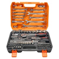 Meilleur prix, kit d'outils de réparation automobile portable de 82 pièces, outils de réparation automobile manuels, clé à cliquet à dégagement rapide, combinaison de clés