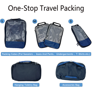 6 pezzi sacchetti di qualità imballaggio a compressione cubo organizzatori viaggio valigie porta porta oggetti ripiegabili resistente all'acqua <span class=keywords><strong>Organizer</strong></span> - Product Image 3