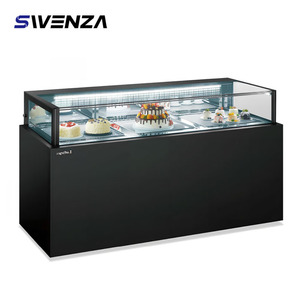 Màn hình bánh lạnh thanh lịch swenza với đèn LED, cửa kính và kệ có thể điều chỉnh cho khách sạn và quán cà phê - Product Image 4