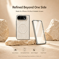 Étui de téléphone pliable Minibook Wallet pour iPhone Duo Ultra, en cuir PU, avec fermeture magnétique et protection en verre pour iPhone Duo Fold.