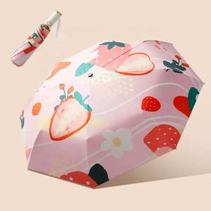Paraguas de Viaje Compacto, Ligero y Portátil, Plegable en Tres Secciones, Automático, 8K, Moderno, para Niñas, con Estuche Tipo Mochila, Ideal para Regalo - Product Image 4