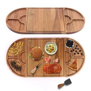 Juego <span class=keywords><strong>de</strong></span> Tablas <span class=keywords><strong>de</strong></span> Cortar Desmontables <span class=keywords><strong>de</strong></span> Madera <span class=keywords><strong>de</strong></span> Acacia, Tabla <span class=keywords><strong>de</strong></span> Quesos Multifuncional para Frutas y <span class=keywords><strong>Pan</strong></span>, Ecológica y <span class=keywords><strong>de</strong></span> Lujo para el Hogar - Product Image 1