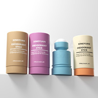 Emballage cosmétique cylindrique personnalisé, flacon roll-on de 25 ml, déodorant, flacon en plastique PP, répulsif anti-moustiques, distributeur d'anti-transpirant