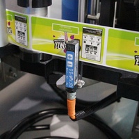 Etiqueteuses automatiques de bouteilles d'eau de savon liquide autocollant 2 côtés avec codeur