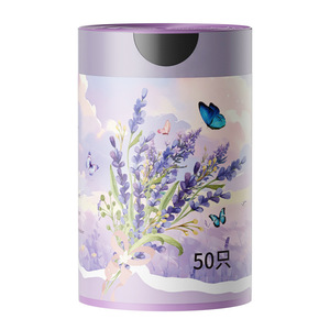 Oukais Lavender Drawstring Trash Bags Thickened Large Size For Household Use 50 Pieces - Product Image 3