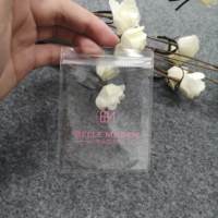 Bolsa de plástico para embalaje de joyas al por mayor, bolsa de embalaje para traje de baño, bolsa con cierre de cremallera rosa con impresión personalizada y logotipo propio