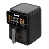 Friteuse à air chaud 4L 1200W avec boîtier en plastique, panier unique, pour rôtir, cuire, griller, déshydrater, cuisson saine numérique – Offre Spéciale