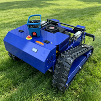 Tondeuse à gazon télécommandée à chenilles Zero Turn 550 mm, robot tondeuse intelligent RC avec moteur à essence de qualité industrielle