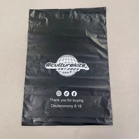 Sacs d'expédition noirs en LDPE pour colis, sacs d'emballage pour coursiers, sacs postaux en polyéthylène personnalisables pour vêtements