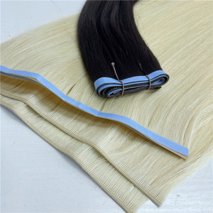 2025 nouvelle mode en gros russe Extensions de cheveux longue bande Invisible Blonde injecté bande trame couleurs claires - Product Image 1