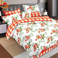 Draps de lit 4 pièces en gros en Chine 100% polyester Personnaliser les designs pour les draps