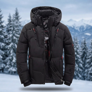 Chaqueta Varsity de Invierno Impermeable y Cortavientos con Capucha y Logotipo Personalizado al por Mayor para Hombre 2023 - Product Image 2
