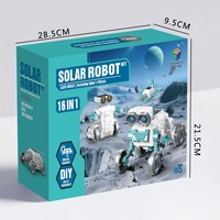 Jouets éducatifs STEM, kit de construction de robots à assembler soi-même, solaire/électrique, 16 en 1, avec composants en plastique, pour l'apprentissage unisexe