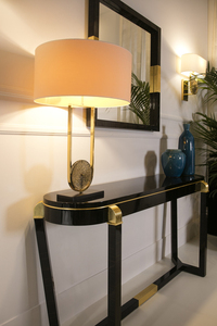 Meubles de salon de style contemporain de luxe pour villa et hôtel, table <span class=keywords><strong>console</strong></span> en bois massif avec finition laquée dorée - Product Image 2