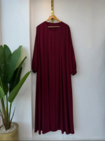 Robe longue pour femmes, Abaya, printemps automne, robe arabe pour femme, robe douce en forme de A