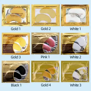 Wholesale 24K Gold Collagen Gel Eye Pads Hydrogel Custom Korean Crystal Eye Mask Under Eye Patch