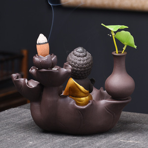 Ornements en céramique de luxe légers et modernes à texture de ligne ornements en style nordique pour la décoration intérieure - Product Image 4