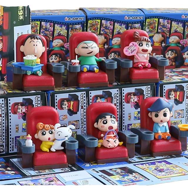 Wholesale Custom Funny Naughty Boy Anime Action Figure, Cinema Theme Blind Box Mystery Toy, 6 Styles Cartoon Character Decor