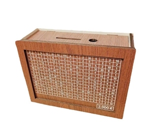 กระปุกออมสินไม้แบบย้อนยุคสำหรับกล่องเงินทำจากไม้พร้อมเคาน์เตอร์ของตกแต่งโต๊ะตัวเลขเป้าหมายการออมเงินญี่ปุ่นของขวัญสำหรับผู้ใหญ่ - Product Image 2