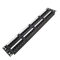 Panneau de brassage 19 pouces 2U Terminal 3m 48 ports Cat 5e Cat5e