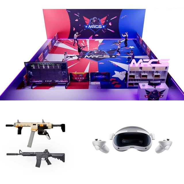 VR Arena MR/VR Shooting System Metal Steel Construction Plastic Components Backup Battery-Indoor Commercial Multiplayer FPS Game