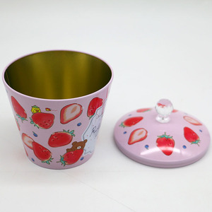 Cấp thực phẩm phim hoạt hình cupcake tinplate Canister tráng miệng đường thức ăn vật nuôi <span class=keywords><strong>Cookie</strong></span> kẹo quà tặng bao bì lưu trữ logo in - Product Image 4