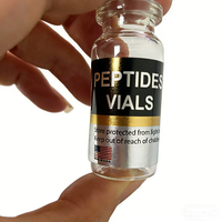Étiquettes personnalisées pour flacons de peptides 3 ml, 5 ml, 10 ml – Impression d'étiquettes pour emballages de flacons de peptides NAD et poudres lyophilisées pour flacons en verre