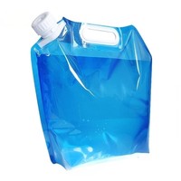 Sac de stockage d'eau de grande capacité pour l'extérieur, sac d'eau pliable portable, adapté à la randonnée, aux voyages, au camping, seau à eau en plastique