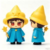 Gantungan Kunci Boneka 3D Kartun PVC Custom Grosir, Cincin Logam Paduan Seng, Awet, Cetakan Injeksi, Souvenir Promosi