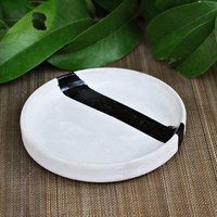 Porte-bougie en béton gris clair Caro pour bougie pilier de 3 pouces