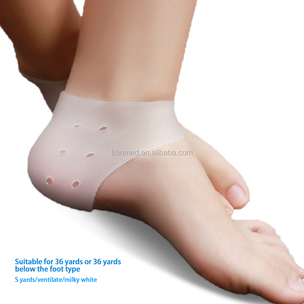 Дышащий и подушка Силиконовый гель пятки pad и лодыжки рукав для Plantar Fasciitis