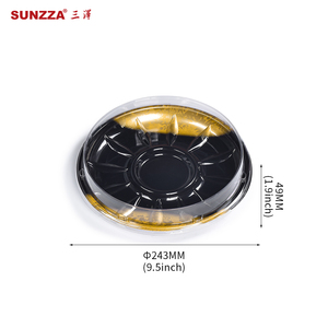 Plats d'emballage pour viande fraîche en plastique brillant doré/argenté Sunzza Premium, barquettes jetables pour fruits de <span class=keywords><strong>mer</strong></span> avec couvercles transparents - Product Image 5