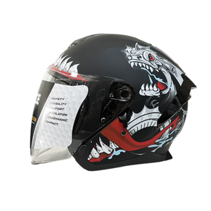 <span class=keywords><strong>Casco</strong></span> de motocicleta <span class=keywords><strong>modular</strong></span> abatible de media cara, certificado DOT, material ABS, OEM, venta al por mayor, doble visera, listo para usar - Product Image 2