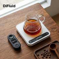 DiFluid BCS TDS Refractometer Ti White Coffee Scale Set Espresso Brewing Scale with App for Coffee Training Teaching Demo