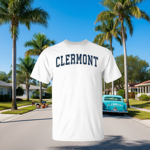 Camiseta Clermont Florida Fl Vintage Sports Navy Premium - Product Image 3